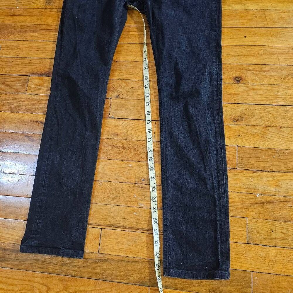 All Saints Denim Mens Black Cigarette Skinny Stretch Jeans 30x30 - Picture 4 of 9